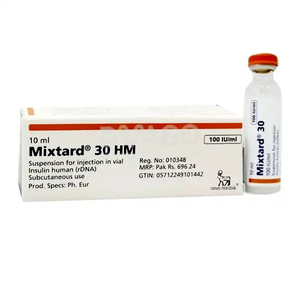 Mixtard 30 Hm Injection 100Iu/ml 10ml (1 Box = 1 Injection)