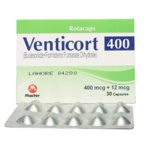 Venticort 400Mcg+12Mcg Rota 30 Capsules