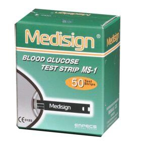 Medisign 50 Bloodglucose Test Strips 50pcs