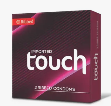 Touch Condoms Ribbed 2 Pieces