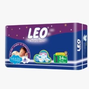 Leo Baby Diapers New Born Regular Pack 34 Pieces