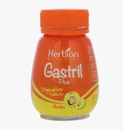 Herbion Gastril Plus Digestive Nimbu 120 Tablets