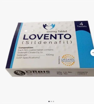 Lovento Sildenafil (100mg ) 4 Tablets