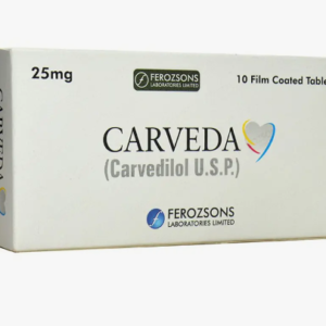 Carveda 25mg 10 Tablets