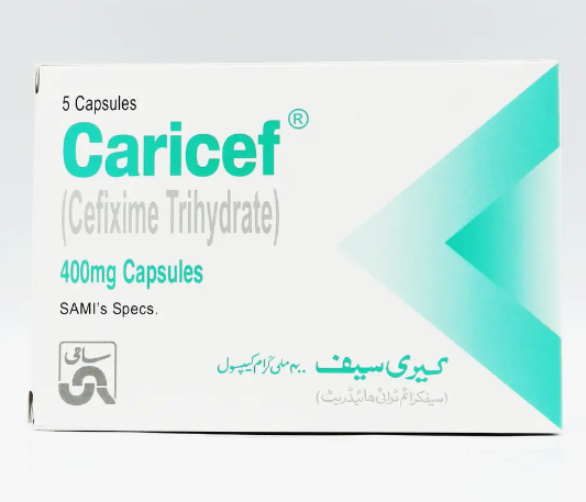 Caricef Cefixime Trihydrate (400mg) 5 Capsules