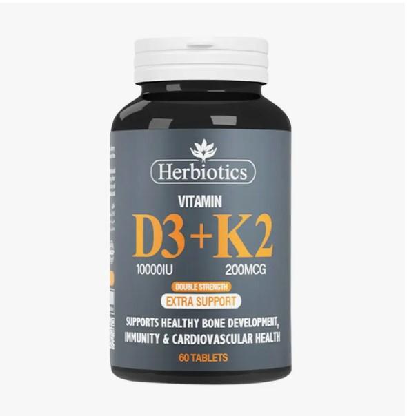 Herbiotics (Vitamin D3 + K2) Tablet 60 Pieces