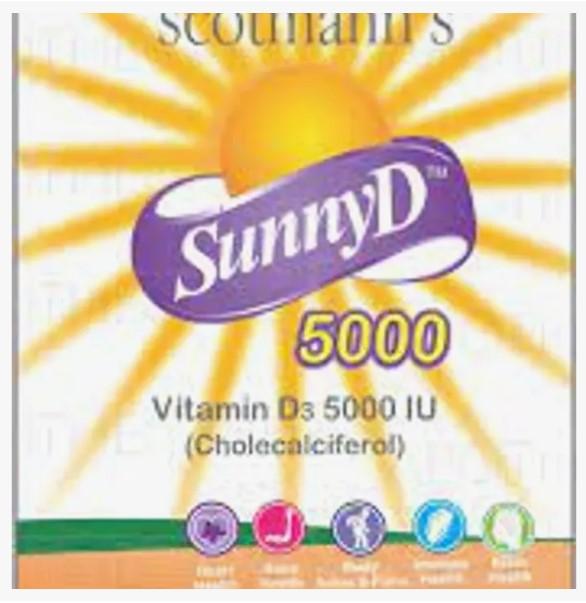 Scotmann's Sunny D 5000IU 30 Capsules