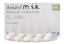 Amaryl MSR 1/500 mg Tab 30's