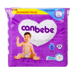 Canbebe Baby Diaper Extra Large Size 6 (16+ kg) 24 Pieces