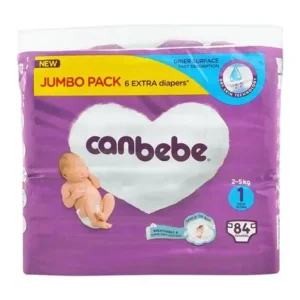 Canbebe Baby Diaper Jumbo Newborn Size 1 (2-5kg) 84 Pieces