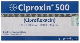 Ciproxin Ciprofloxacin (500mg) 10 Tablets