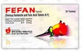 Fefan Tablets 0.5+150mg . 30 Tablets