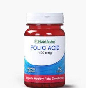 Nutrifactor Folic Acid Tablets 60 Tablets 400mcg