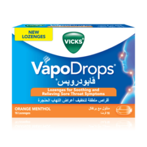 Vicks Vapodrops Lozenges Orange Menthol 8 Pieces